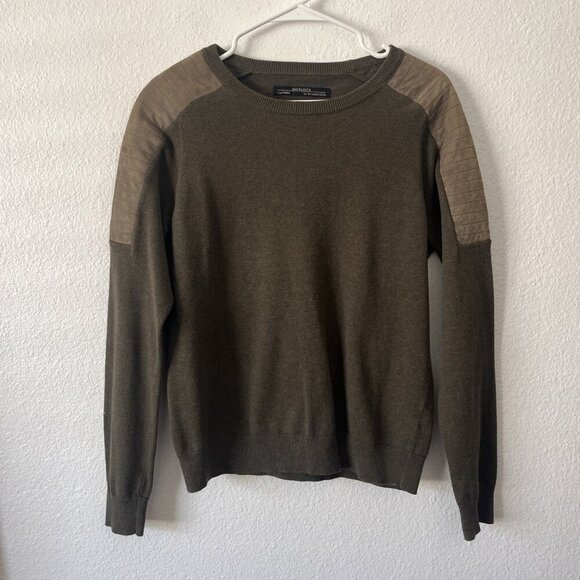 All Saints 'Sierre Jumper'  With Suede Patches Womens Sz 8 - Picture 1 of 7